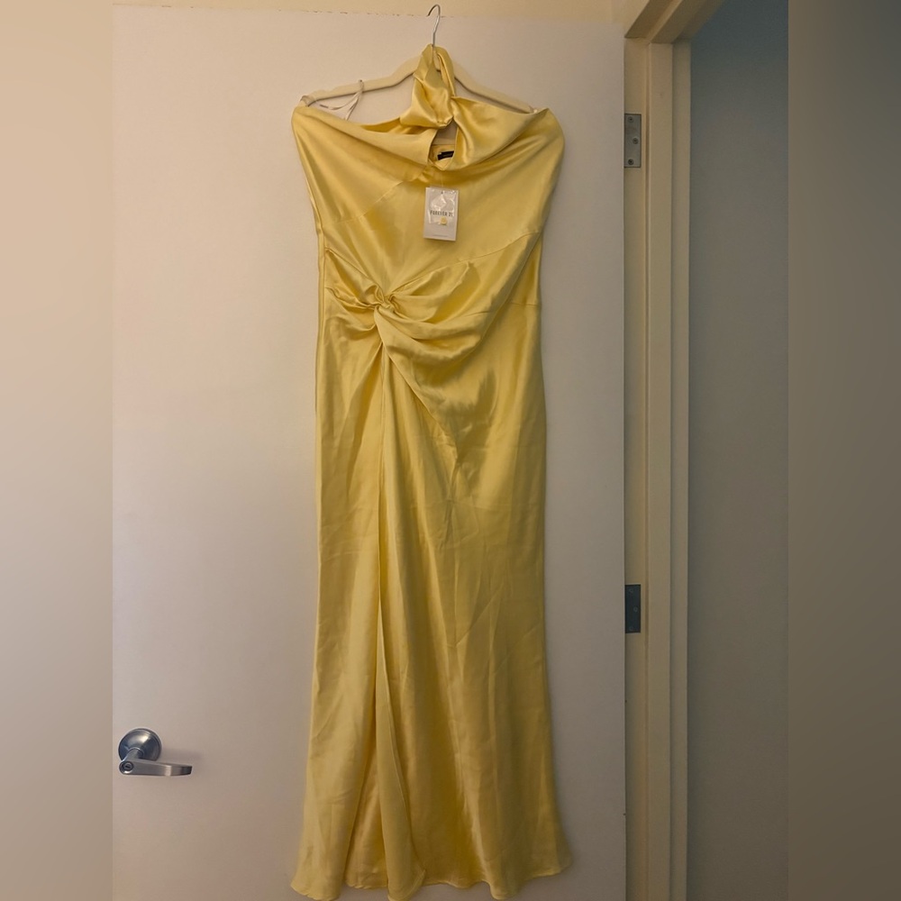 Forever 21 Strapless Yellow Dress